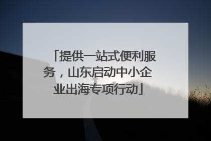 提供一站式便利服务，山东启动中小企业出海专项行动